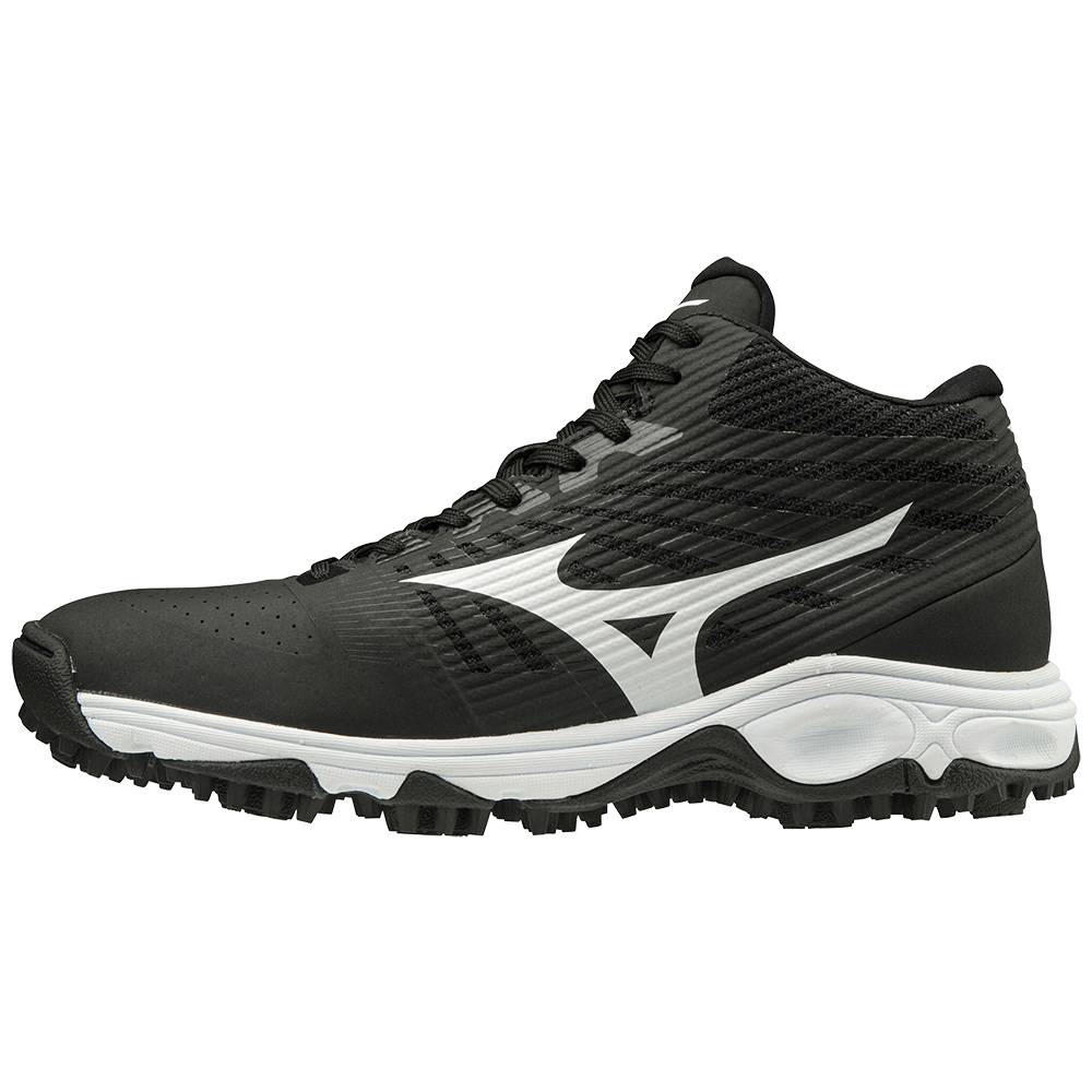 Scarpe Baseball Mizuno Ambition All Surface Mid Turf Uomo - Nere/Bianche - 07235-BUJF